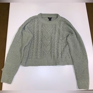 Brand new light green/grey short, soft knitted sweater